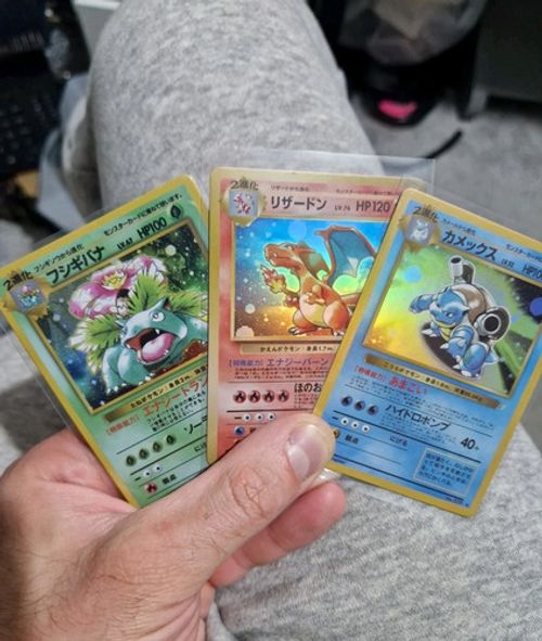 Charizard, Venusuar & Blastoise Jap Holo 1996 Style Pokémon Card Japanese