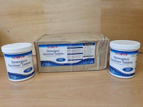 Biospot Detergent Sanitiser Tablets Pack of 6 x 200 *Exp 2019*