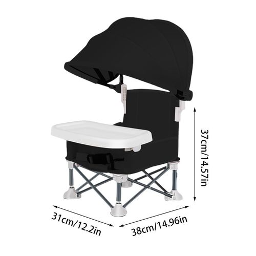 Foldable Baby Feeding Chair Travel Booster Seat with Removable Tray Camping UK — image 1