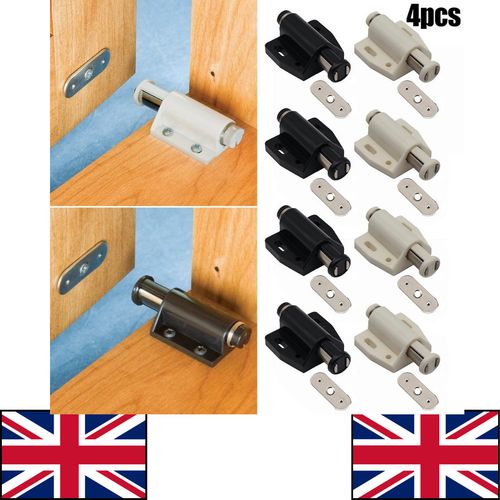 4x Push To Open Magnetic Drawer Cabinet Doors Latch Catch Touch Kitchen Cupboard — image 2