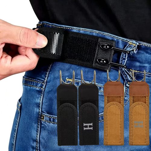 BUCKLE-FREE ELASTIC BELT INVISIBLE NO BUCKLE WAIST BELT WOMEN MEN ADJUSTABLE UK — image 1