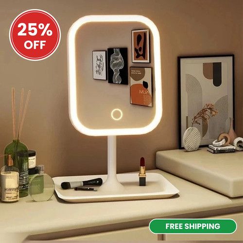 Unique Vanity Mirror 3 Color LED Lights Touch Control Makeup Dressing Mirror
