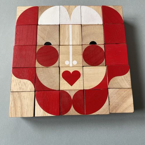 Miller Goodman Mini Face maker Wooden Bricks Shape Puzzle Toy — image 8