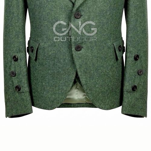 Lovat Green Crial Argyle kilt jacket and waistcoat wedding highland kilt jacket — image 8