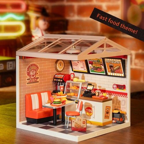 Rolife 6Kits New DIY Miniature House LED Building Toy Adult Miniature House Gift