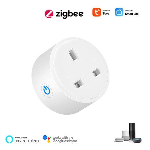 1-4x TUYA Zigbee Smart Socket Outlet UK Plug APP Remote Timer Control for Alexa