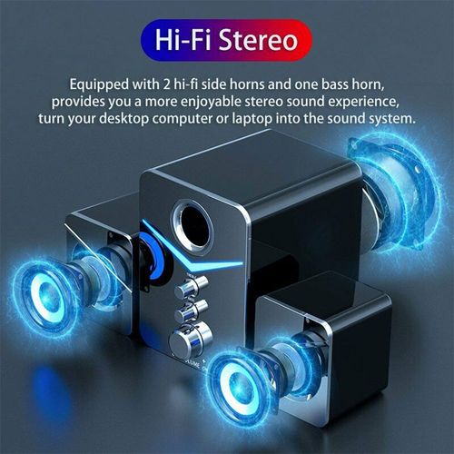 Speakers Surround Sound System LED PC Gaming Bass USB Wired for Desktop Computer — image 7