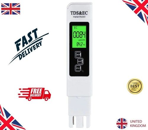 Digital Tester TDS EC PPM Meter Water Purity Hydroponics Water Quality Test Pen