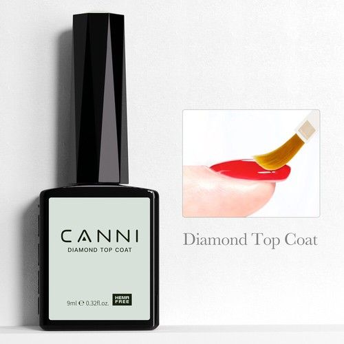 CANNI Hema Free Nail Gel Polish Soak Off UV LED Nail Varnish Top Base Coat 9ML