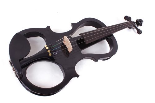  Electric Viola 4 String16inch Silent Pickups Practice Ebony Viola with case bow — image 2