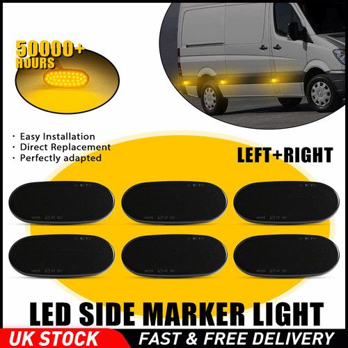 6X LED Side Marker Indicator Light For Mercedes Sprinter W906 06-13 VW Crafter