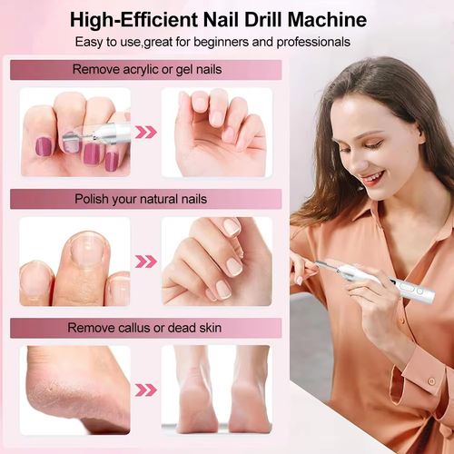 Professional Toe Nail Grinder For Thick Toenails Set Manicure Pedicure Drill Set — image 10