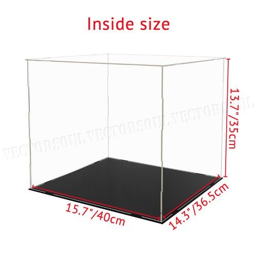 Large Acrylic Display Case Dustproof Box Perspex Clear Collectibles Model UK