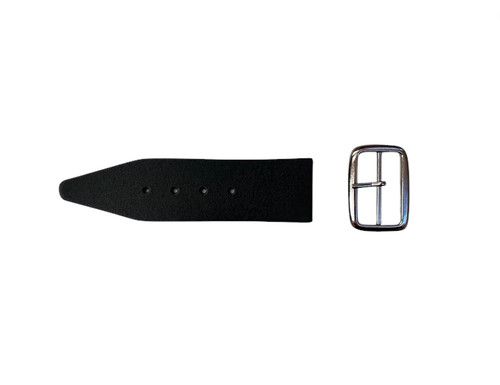 Black Kilt Strap & Chrome Buckle - 1.5 Inch 4cm Wide  1x - 20x