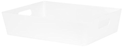 Small Large Plastic Storage Baskets Rectangle Boxes Tray Kitchen Home Office