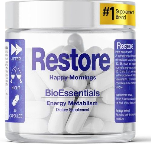 RESTORE Happy Mornings – Milk Thistle Supplement for Liver Support