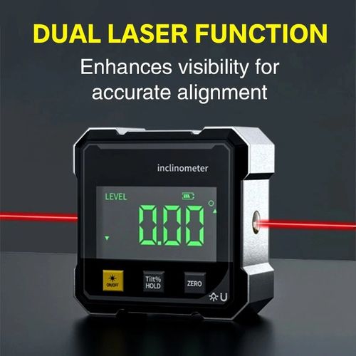 360° Magnetic Digital Angle Gauge Finder With Laser Inclinometer Level Meter UK — image 3