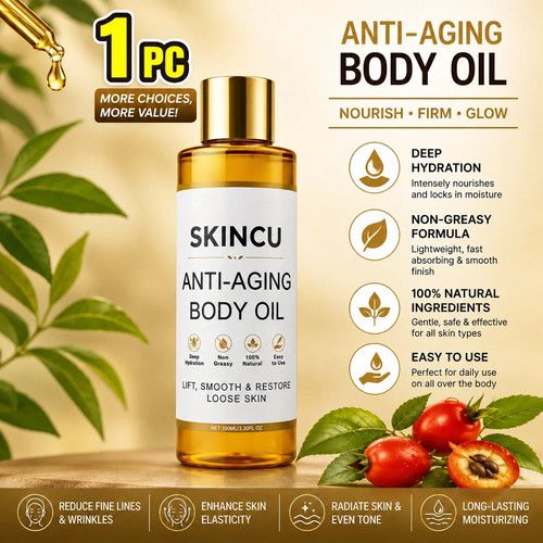 Skincu Anti-Aging Body Oil, Oil Skin Tightening, 100% Plant-Based Formula 100ml