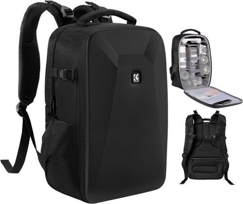 K&F CONCEPT 22L Camera Backpack Hard Shell Professional Photography Camera Bag