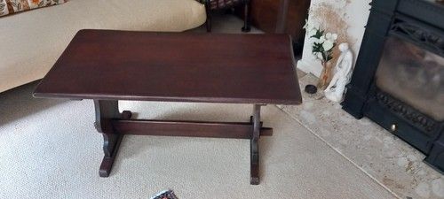 OAK REFECTORY TABLE - coffee table size.  Genuine antique