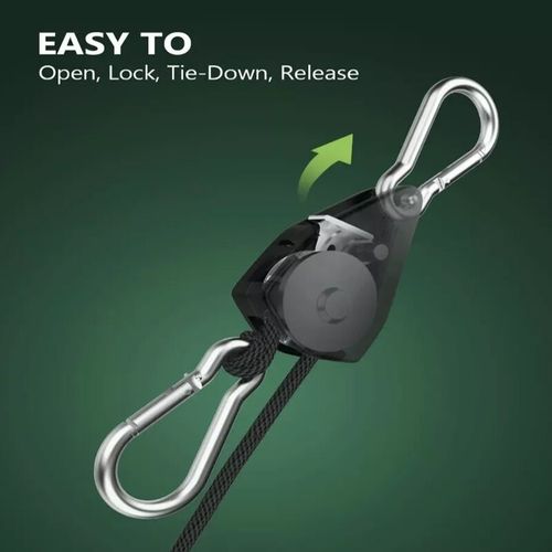 8x Rope Ratchet Adjustable Light Hanger Tent Carbon Filter Hydroponic Grow Y — image 12