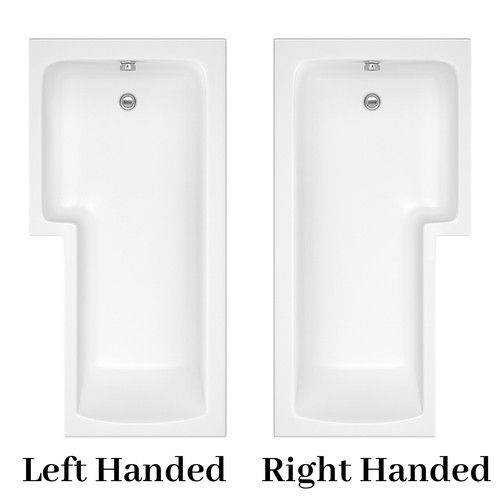 1500/1600/1700mm L Shaped Shower Bath Front & End Bath Panel Shower Screen