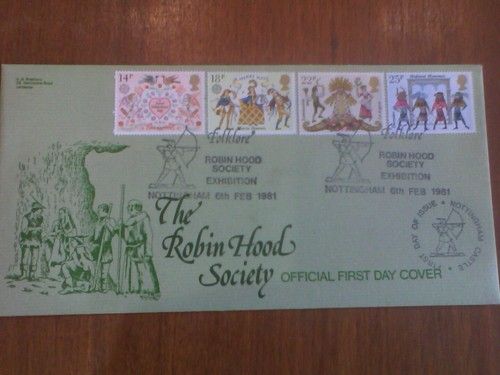 1981 Robin Hood society official first day Cover