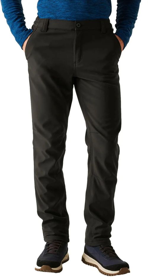 Regatta Fenton Geo Softshell Mens Walking Pants Black Outdoor Pockets Trousers — image 7