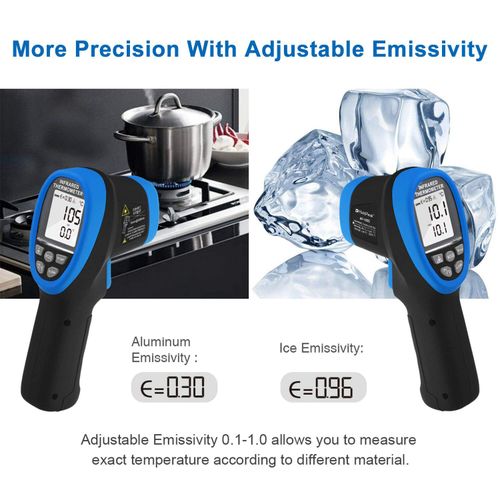 -50~1800℃ Non Contact Pyrometer High Temperature Infrared Thermometer Gun — image 7