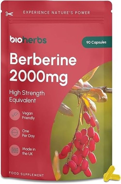 Berberine 2000mg High Strength | 99% HCL | 90 One-Per-Day Vegan Capsules 