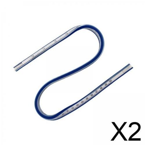 2 Flexible Curve Ruler Bendable Measurement Tool for 50cm