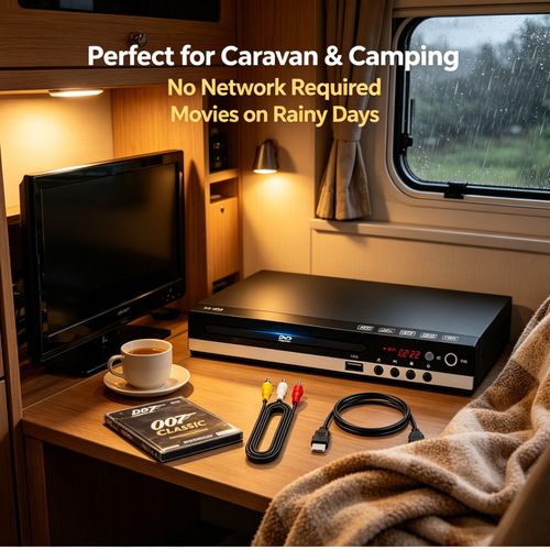 Region Free DVD Player 1080P HDMI with Remote & Audio Cable, Plays CD MP3 USB UK — image 1