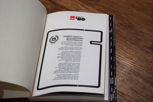 Vintage 1980 BESMER Carpet Rug Catalogue HB reference source book RARE — image 6