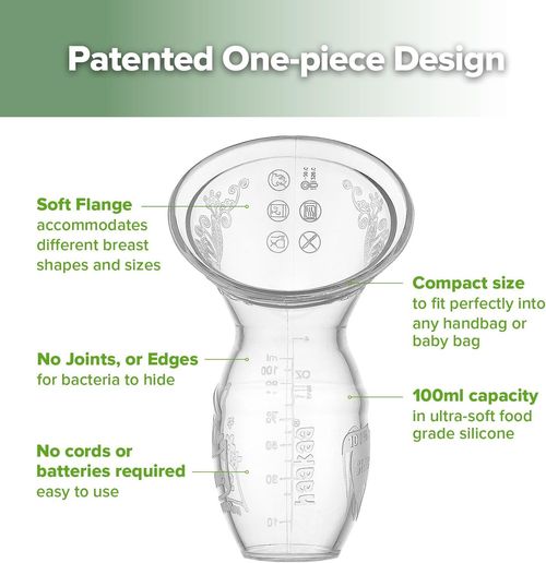 Haakaa Manual Breast Pump Patented Silicone Milk Collector Continuous Natural — image 4