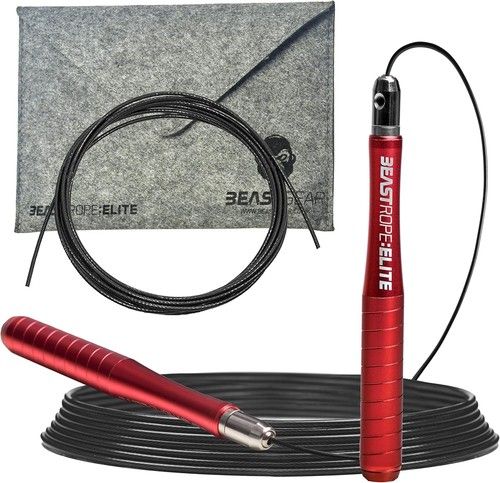 Beast Gear Skipping Jump Rope Steel Wire PVC Adjustable Ball Bearing Gym Workout