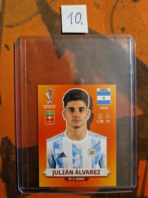 JULIAN ALVAREZ Panini FIFA WORLD CUP QATAR 2022 Sticker Collection ROOKIE #ARG14