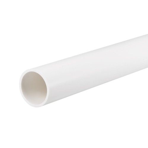 PVC Rigid Round Pipe 28mm ID 32mm OD 0.65m White High Impact