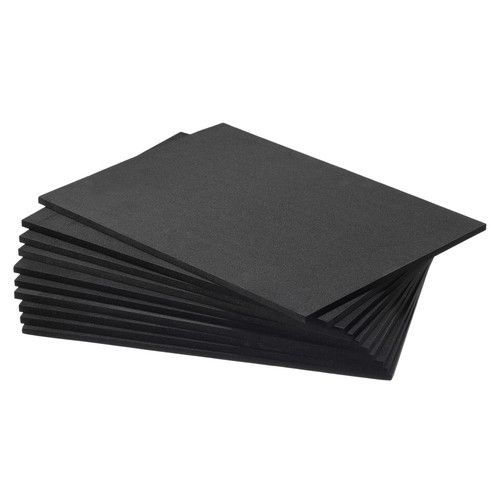 EVA Foam Sheets Black 12 Inch x 9 Inch 6mm Thickness for Crafts DIY 10 Pcs