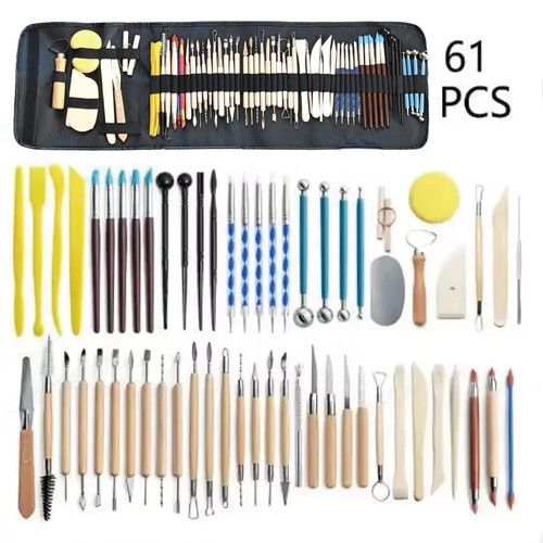 24PCS Clay Sculpting Tool Set Art Craft Pottery Ceramic Modeling Carving Kit