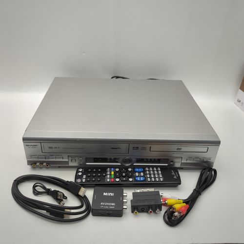 Sharp DV-NC65H VCR DVD Combo Player SCART S-Video Silver HDMI Remote Tested — image 2