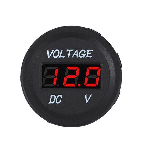 12V-24V Car Motorcycle LED Digital Display Voltmeter Waterproof Meter BLUE UK