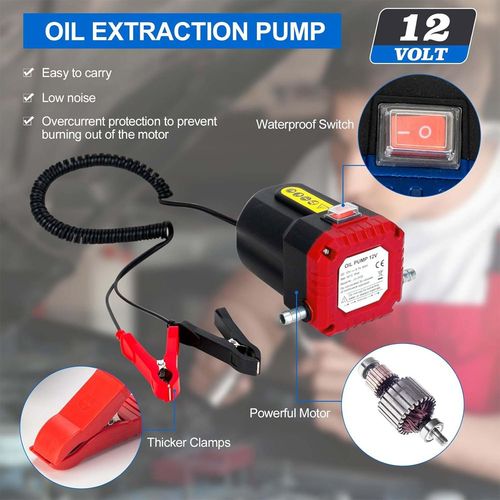 12V Oil Diesel Fluid Transfer Pump Electric Extractor For Car Van Boat Motorbike — image 3