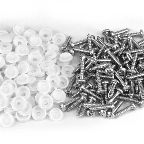 NUMBER PLATE FITTING KIT SCREWS & CAPS BLACK BLUE WHITE YELLOW MUTI LISTING — image 5