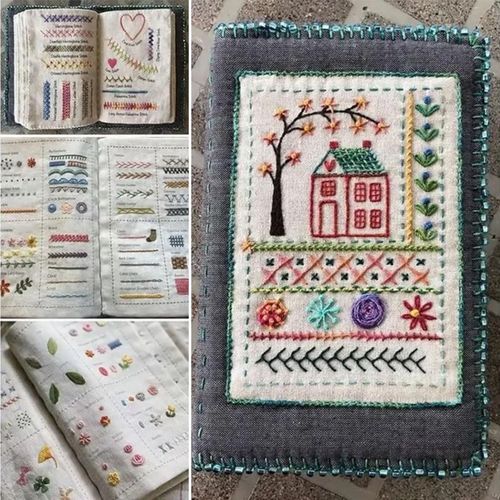 DIY Embroidery Stitch Book Sewing Kit for Beginners Tools Threads Needles Set — image 5