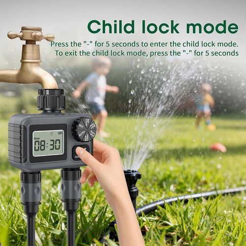 2-Zone Garden Water Tap Hose Automatic Timer Sprinkler System Irrigation Control — image 14