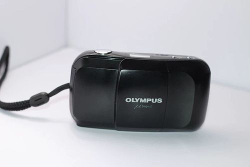 Olympus μ mju 35mm Point & Shoot Film Camera Black — image 1