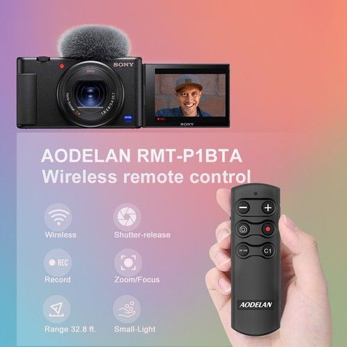 RMT-P1BT Bluetooth Remote Control for Sony ZV-1f A7IV ZV-1 A9 A6100 A6400 A6600