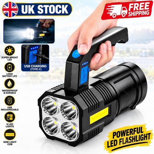 LED Torch Flashlight Super Bright Portable Lamp Rechargeable High Powered Camp — image 1