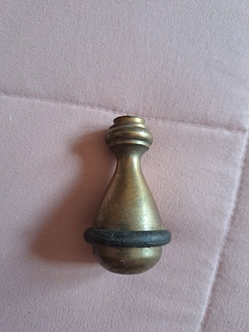 Vintage Brass Heavy Solid Pull Knobs Light Switch / Curtain Pull — image 2