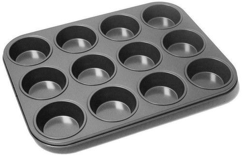 Muffin Cup 12 Cake Tray Non Stick Bakeware Ovenware Pan Deep Fairy Cake Mould